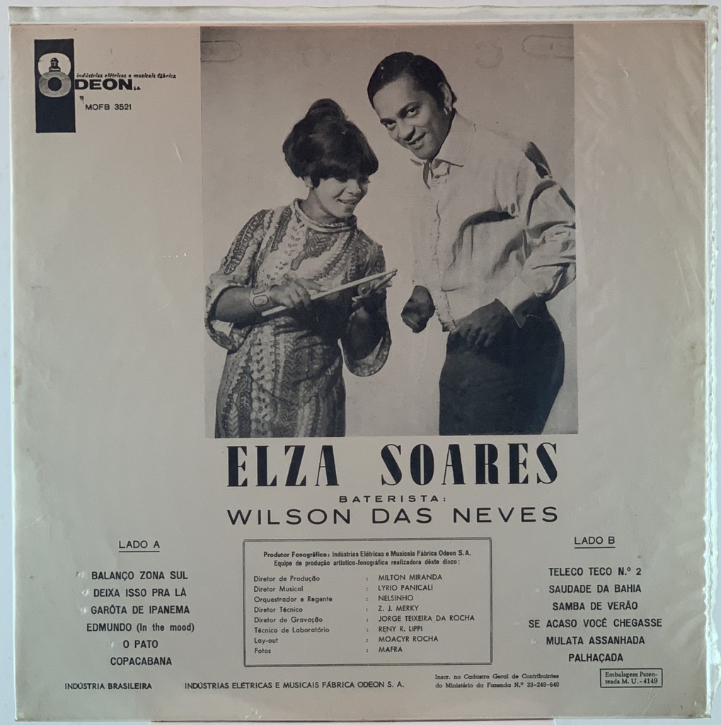 Elza Soares/Baterista: Wilson Das Neves (LP usado) | Tracks Rio